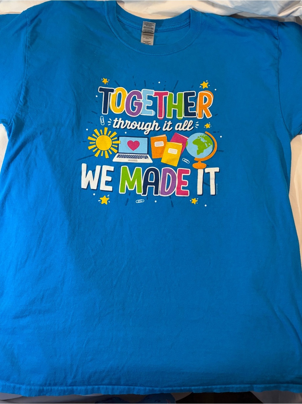 Bright Blue "Together We Made It" T‑Shirt